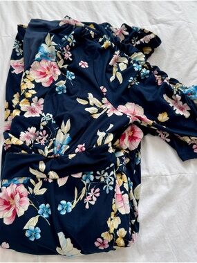 Navy Floral Dress